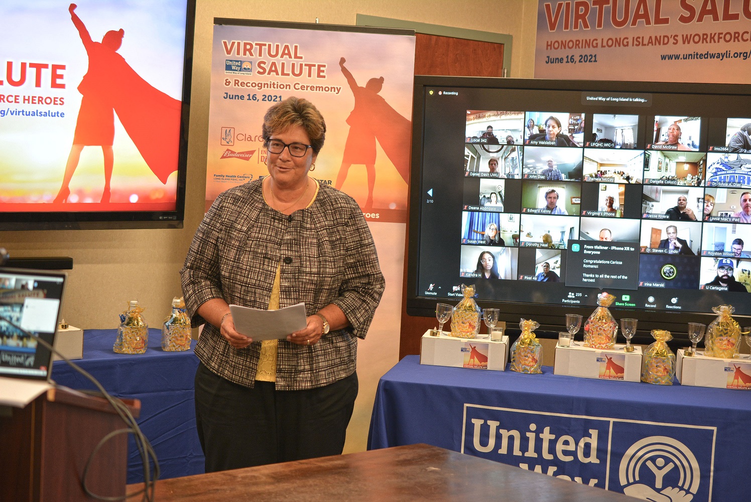 Theresa Regnante speaks at Virtual Salute